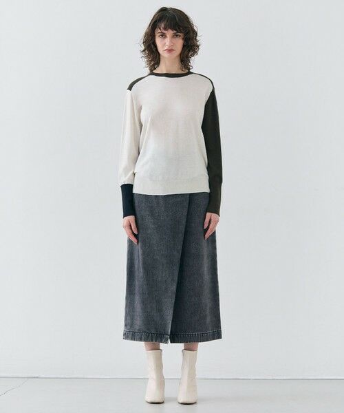 ハッピーベリー　0423 セール】 【洗える・VERY 6月号掲載】FICUS / デニムラップ
