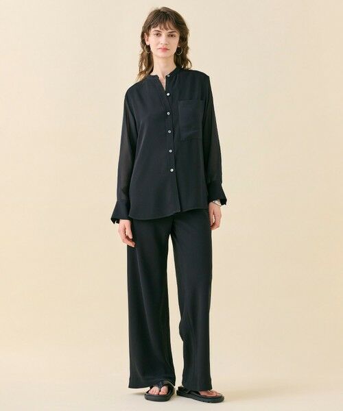 BEIGE, / ベイジ, シャツ・ブラウス | 【WEB限定・洗える】CELOSIA / シアースリーブスタンドカラーブラウス | 詳細6