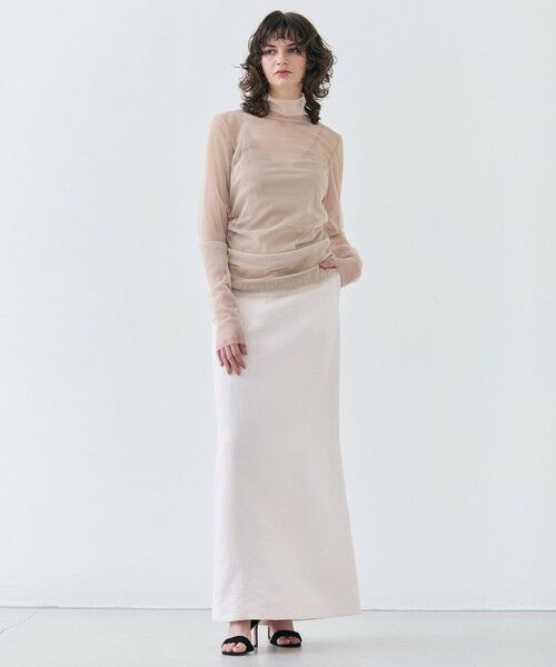 BEIGE, / ベイジ, シャツ・ブラウス | 【洗える・Precious 7月号掲載】TAMARIX / ストレッチチュールハイネックブラウス | 詳細2