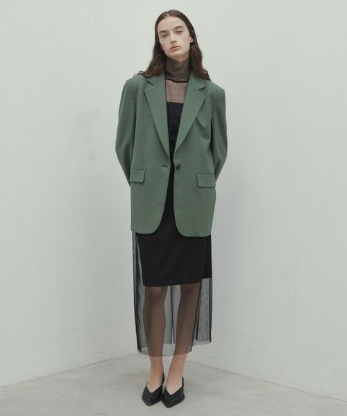 BEIGE, / ベイジ, シャツ・ブラウス | 【洗える・Precious 7月号掲載】TAMARIX / ストレッチチュールハイネックブラウス | 詳細14