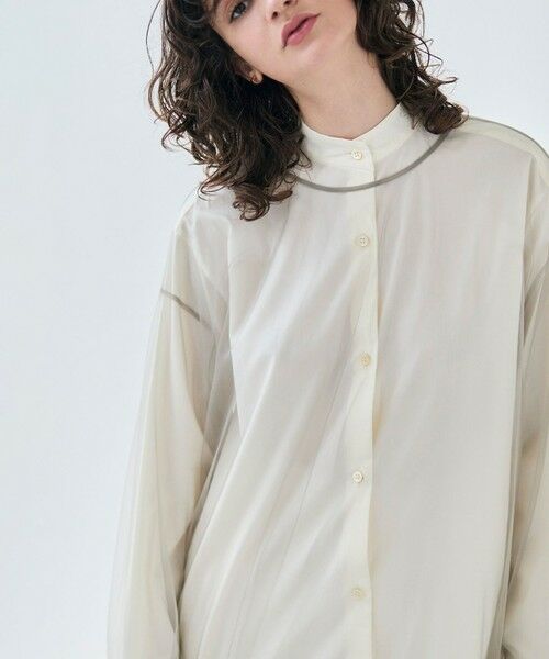 BEIGE, / ベイジ, シャツ・ブラウス | 【洗える・Oggi 6月号掲載】SILENE / オーバーサイズチュールブラウス | 詳細11