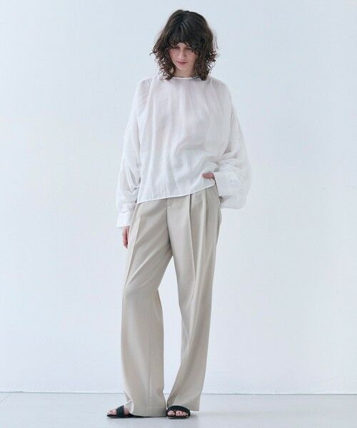 BEIGE, / ベイジ, シャツ・ブラウス | 【洗える】PAULINE / タックギャザーリネンボリュームブラウス | 詳細18