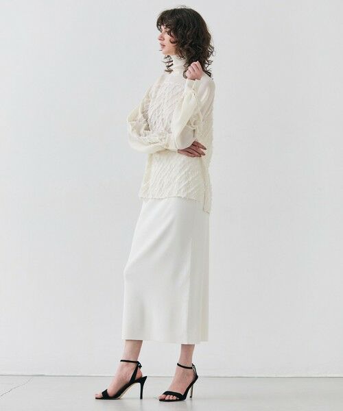 BEIGE, / ベイジ, シャツ・ブラウス | 【洗える】BANKSIA / ニットコンビカットジャカードブラウス | 詳細7