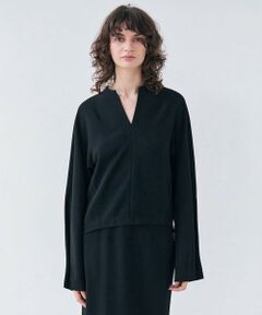 BEIGE, / ベイジ, シャツ・ブラウス | 【洗える】RUE / スリットネックフォルムブラウス