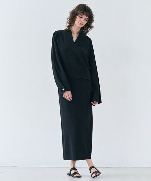 BEIGE, / ベイジ, シャツ・ブラウス | 【洗える】RUE / スリットネックフォルムブラウス | 詳細1