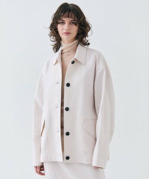 BEIGE,/ベイジ, 【Oggi 5月号掲載】CRINUM / オーバーサイズリネンジャケット Light Pink 4 BEIGE,/ベイジ, 【Oggi 5月号掲載】CRINUM / オーバーサイズリネンジャケット Light Pink 4