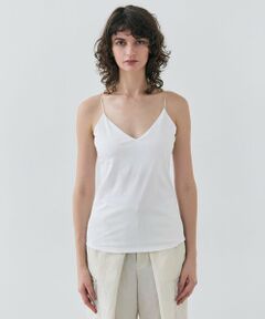 BEIGE, / ベイジ, カットソー | 【洗える・Precious 7月号掲載】ABELIA / コットンVラインカップ付きキャミソール
