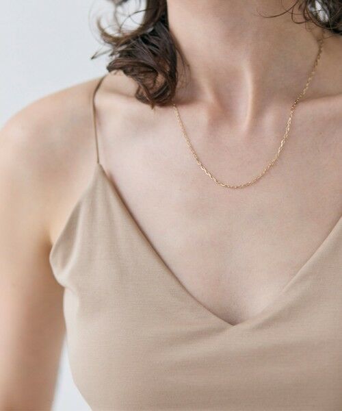 BEIGE, / ベイジ, カットソー | 【洗える・Precious 7月号掲載】ABELIA / コットンVラインカップ付きキャミソール | 詳細1