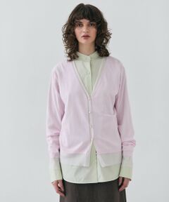 BEIGE, / ベイジ, カーディガン・ボレロ | 【洗える】JULIE / シルク混シアーVネックカーディガン