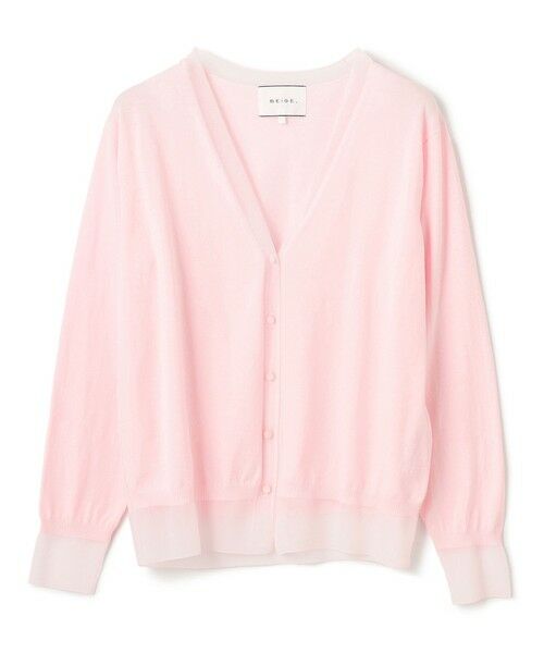 BEIGE, / ベイジ, カーディガン・ボレロ | 【洗える】JULIE / シルク混シアーVネックカーディガン | 詳細8