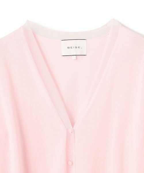 BEIGE, / ベイジ, カーディガン・ボレロ | 【洗える】JULIE / シルク混シアーVネックカーディガン | 詳細10