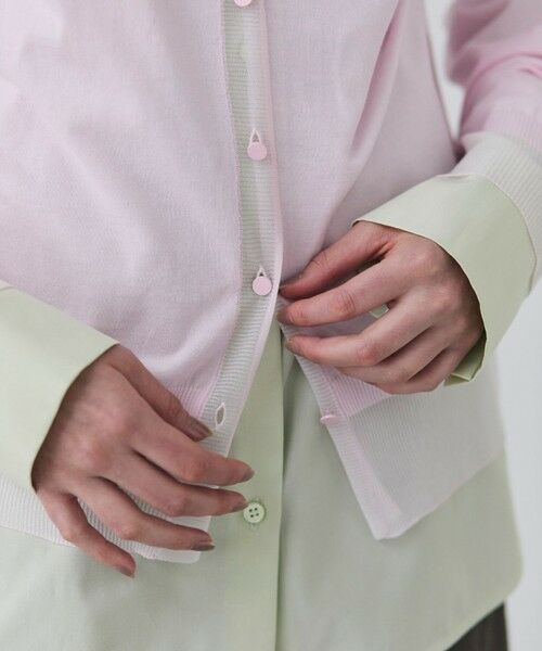 BEIGE, / ベイジ, カーディガン・ボレロ | 【洗える】JULIE / シルク混シアーVネックカーディガン | 詳細4