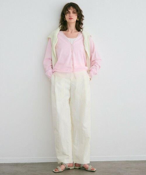 BEIGE, / ベイジ, カーディガン・ボレロ | 【洗える】JULIE / シルク混シアーVネックカーディガン | 詳細7