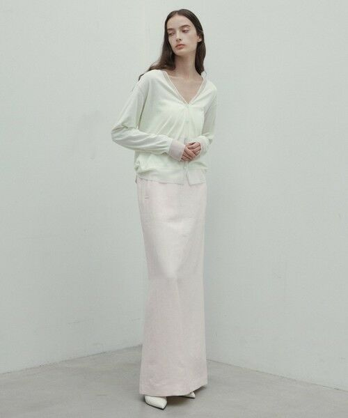 BEIGE, / ベイジ, カーディガン・ボレロ | 【洗える】JULIE / シルク混シアーVネックカーディガン | 詳細16