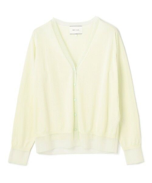 BEIGE, / ベイジ, カーディガン・ボレロ | 【洗える】JULIE / シルク混シアーVネックカーディガン | 詳細17