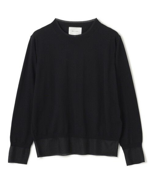 BEIGE, / ベイジ, ニット・セーター | 【洗える】JULIE / シルク混クルーネックシアートップス | 詳細3