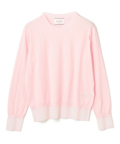 BEIGE, / ベイジ, ニット・セーター | 【洗える】JULIE / シルク混クルーネックシアートップス | 詳細6