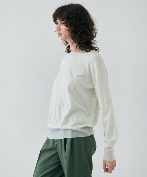 BEIGE, / ベイジ, ニット・セーター | 【洗える】JULIE / シルク混クルーネックシアートップス | 詳細7