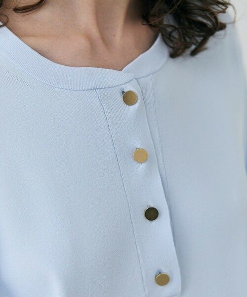 BEIGE, / ベイジ, ニット・セーター | 【洗える】LAURA / クルーネックボタンニットトップス | 詳細8