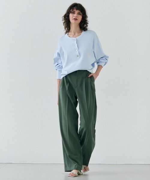 BEIGE, / ベイジ, ニット・セーター | 【洗える】LAURA / クルーネックボタンニットトップス | 詳細9