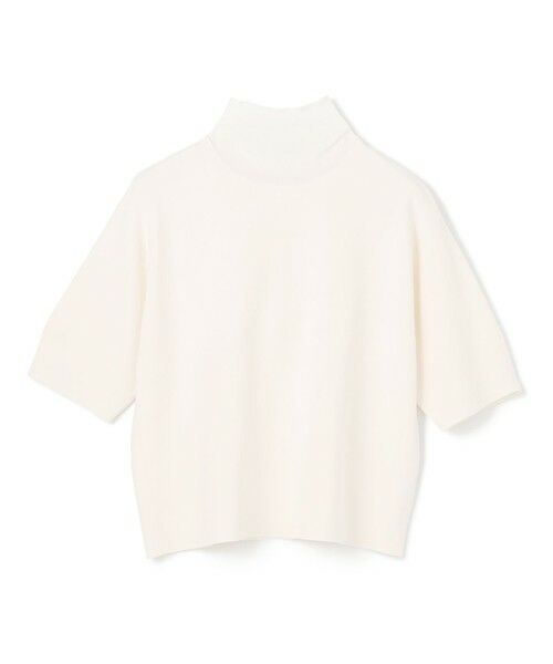 BEIGE, ベイジ 38号【洗える】LAURA 半袖ニット セール】 【洗える】LAURA / 半袖タートルニットトップス