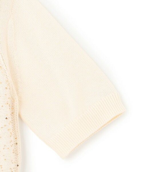 BEIGE, / ベイジ, ニット・セーター | 【洗える】FENNEL / コットンスパンコール半袖ニット | 詳細7