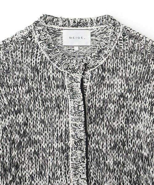 BEIGE, / ベイジ, カーディガン・ボレロ | 【洗える】THYME / クルーネックコットンメッシュカーディガン | 詳細9