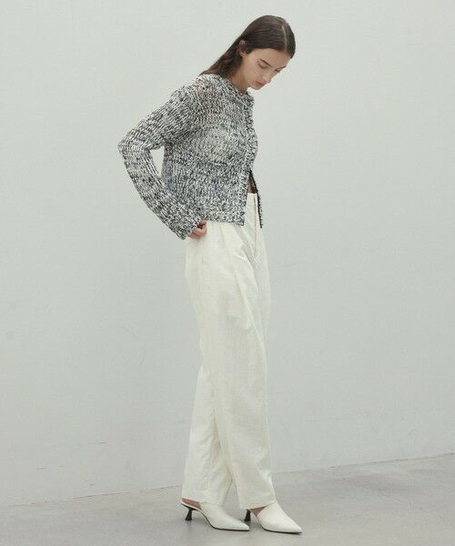 BEIGE, / ベイジ, カーディガン・ボレロ | 【洗える】THYME / クルーネックコットンメッシュカーディガン | 詳細5