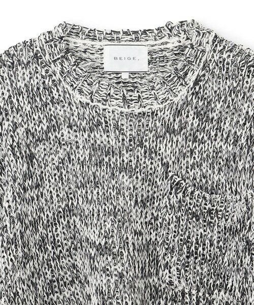 BEIGE, / ベイジ, ニット・セーター | 【洗える・STORY 6月号掲載】THYME / クルーネックコットンメッシュニット | 詳細5