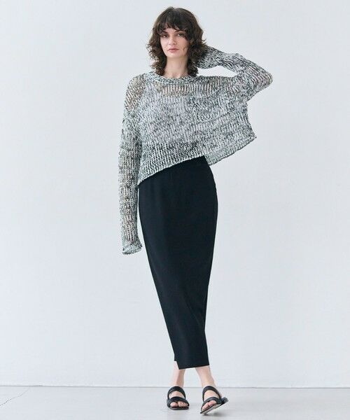 BEIGE, / ベイジ, ニット・セーター | 【洗える・STORY 6月号掲載】THYME / クルーネックコットンメッシュニット | 詳細1