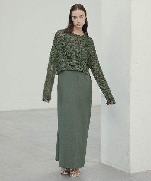 BEIGE, / ベイジ, ニット・セーター | 【洗える・STORY 6月号掲載】THYME / クルーネックコットンメッシュニット | 詳細11