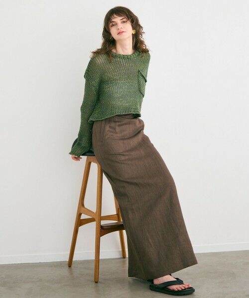 BEIGE, / ベイジ, ニット・セーター | 【洗える・STORY 6月号掲載】THYME / クルーネックコットンメッシュニット | 詳細13