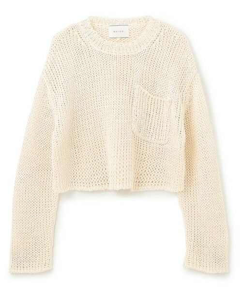 BEIGE, / ベイジ, ニット・セーター | 【洗える・STORY 6月号掲載】THYME / クルーネックコットンメッシュニット | 詳細17