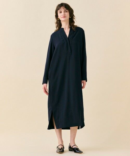 BEIGE, / ベイジ, ロング・マキシ丈ワンピース | 【WEB限定・洗える】CELOSIA / クロスオーバーVネックワンピース | 詳細3