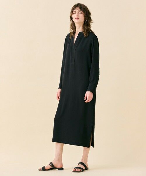 BEIGE, / ベイジ, ロング・マキシ丈ワンピース | 【WEB限定・洗える】CELOSIA / クロスオーバーVネックワンピース | 詳細11