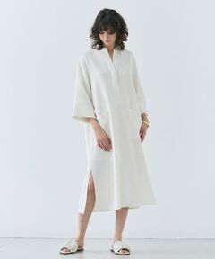 BEIGE, / ベイジ, ロング・マキシ丈ワンピース | 【洗える】RUE / クロスオーバーVネックワンピース