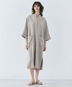 BEIGE, / ベイジ, ロング・マキシ丈ワンピース | 【洗える】RUE / クロスオーバーVネックワンピース