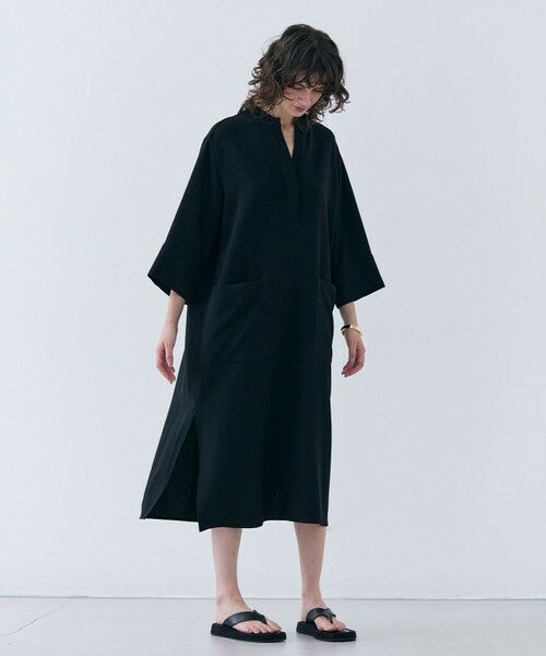 BEIGE, / ベイジ, ロング・マキシ丈ワンピース | 【洗える】RUE / クロスオーバーVネックワンピース | 詳細2