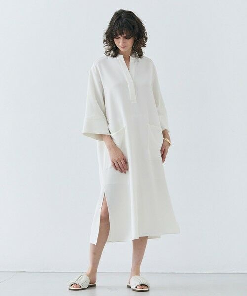 BEIGE,/ベイジ, 【洗える】RUE / クロスオーバーVネックワンピース Meringue 2 BEIGE,/ベイジ, 【洗える】RUE / クロスオーバーVネックワンピース Meringue 2