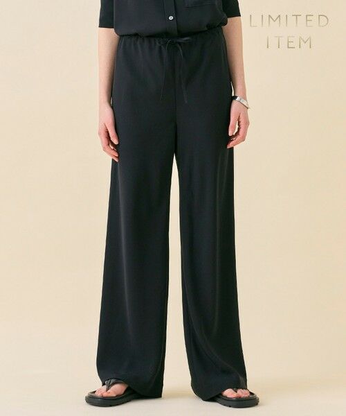 BEIGE,/ベイジ, 【WEB限定・洗える】CELOSIA / ドロストワイドパンツ Black 2 BEIGE,/ベイジ, 【WEB限定・洗える】CELOSIA / ドロストワイドパンツ Black 2