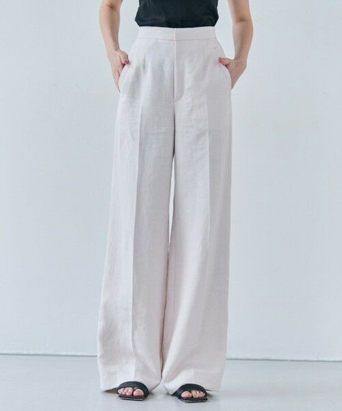 BEIGE,/ベイジ, CRINUM / ストレートリネンパンツ Light Pink 6 BEIGE,/ベイジ, CRINUM / ストレートリネンパンツ Light Pink 6