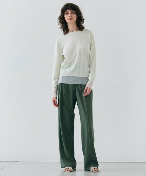 BEIGE, / ベイジ, その他パンツ | 【GISELe 6月号掲載】OREGANO / サマーウールタックワイドパンツ | 詳細4