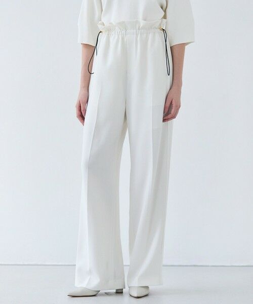 BEIGE,/ベイジ, 【洗える】RUE / ウエストゴムワイドストレートパンツ Meringue 2 BEIGE,/ベイジ, 【洗える】RUE / ウエストゴムワイドストレートパンツ Meringue 2