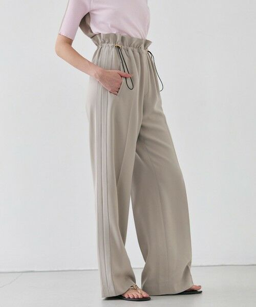 BEIGE,/ベイジ, 【洗える】RUE / ウエストゴムワイドストレートパンツ Taupe 2 BEIGE,/ベイジ, 【洗える】RUE / ウエストゴムワイドストレートパンツ Taupe 2