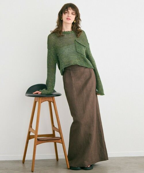 BEIGE, / ベイジ, ミニ・ひざ丈スカート | 【Oggi 5月号掲載】CRINUM / Iラインリネンマキシスカート | 詳細5