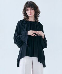 BEIGE, / ベイジ, シャツ・ブラウス | 【洗える】MUSCARI / ソフトシルクキャンディースリーブブラウス