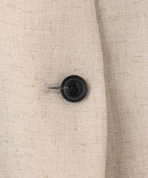 BEIGE, / ベイジ, ノーカラージャケット | 【L-size】CAROLE / リネンライクノーカラーハーフ丈ジャケット | 詳細20