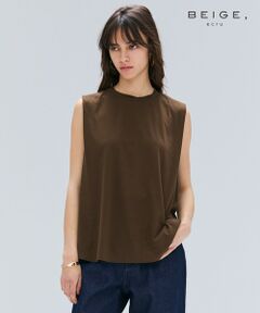 BEIGE, / ベイジ, カットソー | 【BEIGE、ecru/WEB限定・洗える】FINE DRY TOUCH / ねじりデザインコットンノースリーブトップス