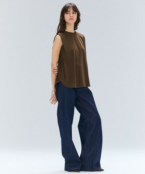 BEIGE, / ベイジ, カットソー | 【BEIGE、ecru/WEB限定・洗える】FINE DRY TOUCH / ねじりデザインコットンノースリーブトップス | 詳細3