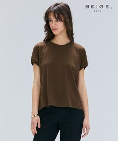 BEIGE, / ベイジ, カットソー | 【BEIGE、ecru/WEB限定・洗える】FINE DRY TOUCH / ねじりデザインコットンクルーネックTシャツ